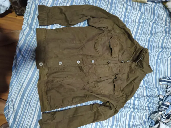 Jaqueta jeans verde M