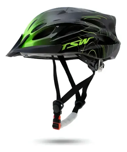 Capacete Raptor 3 Tsw E Led Cor Preto/verde