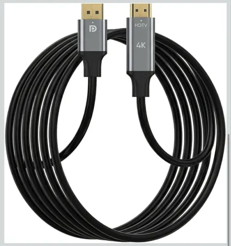 ? Vendo Cabo DisplayPort (DP) para HDMI 4K 60Hz - 1,8 metros - Pouco Usado!