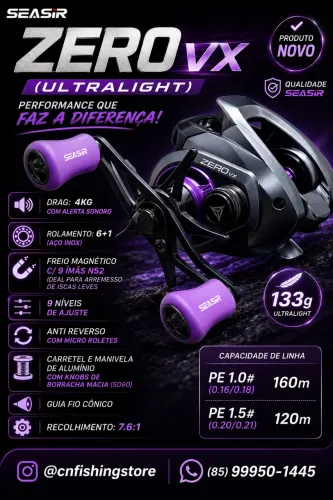 Carretilha Seasir Zero vx (esquerda)