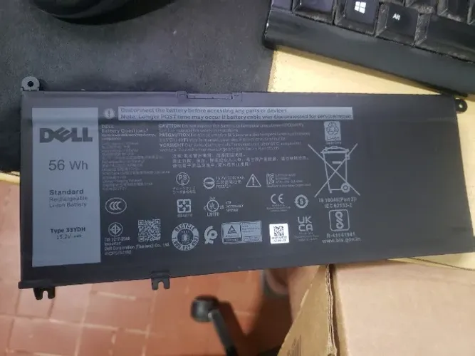 bateria notebook dell 4 células 56wh 33Ydh