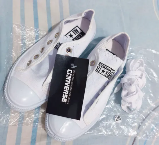 Tênis Infantil All Star Converse Branco 27/28 - NOVO!