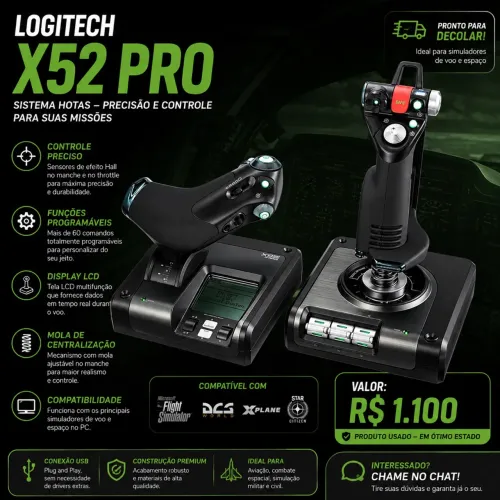 JOISTICK LOGITECH x52 PRO
