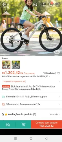 Bicicleta Bicicleta Infantil Aro 24 Athor Brave - Pouco Usada Bicicleta em excelente estad