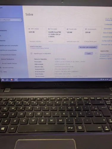 Vendo ou Troco Notebook ASUS i3 7º Ger | 8GB RAM DDR4 | SSD 256GB | Tela 15,6