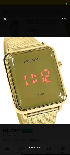 Relógio Mondaine Feminino Digital Led Casual 