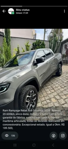 Ram Rampage Rebel Hurr.4 2.0 TB CD 4X4 AUT 2024