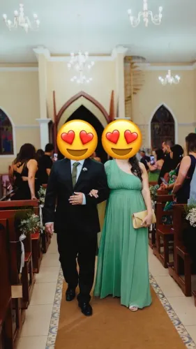 Vestido longo verde oliva novíssimo