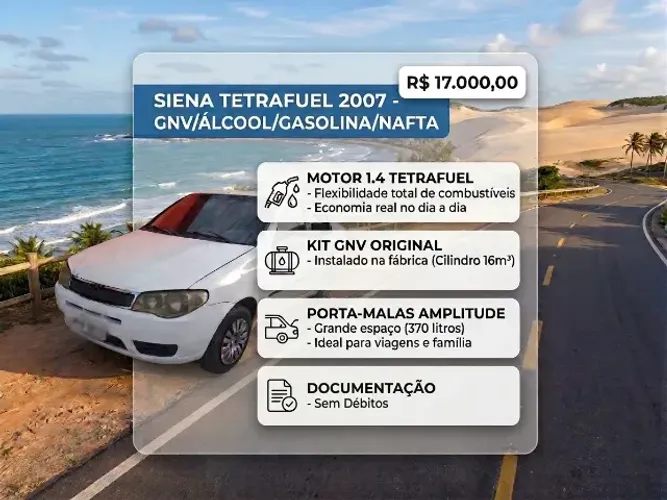 Fiat Siena Tetrafuel 1.4 MPI Fire Flex 8V 4P 2007