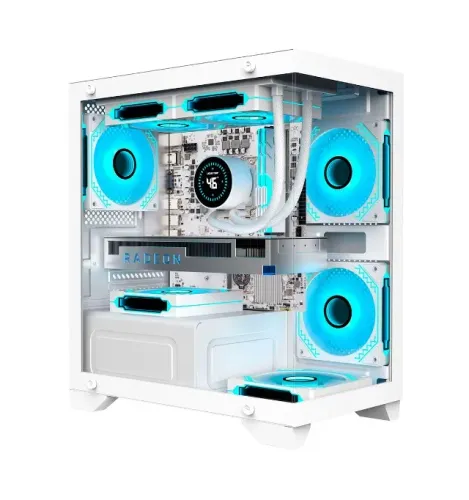 Gabinete Gamer Aquário K-Mex Poseidon Branco