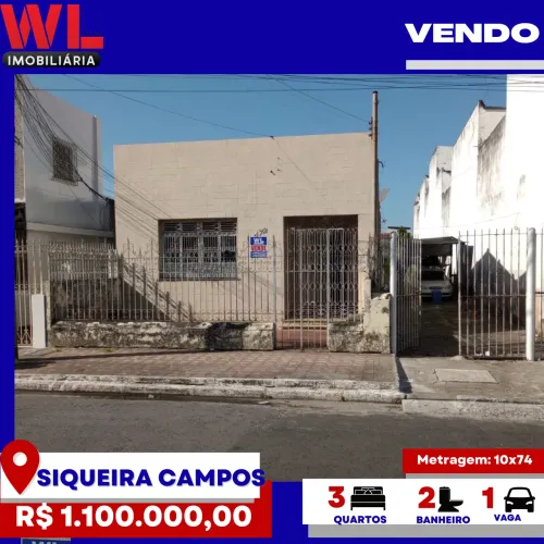 Vendo - Casa com terreno 10x75 no Siqueira Campos