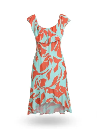 Vestido novo fresco, fluido
