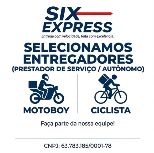 Precisa-se de entregadores (Motoboy e Ciclista)