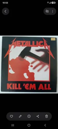 lp Vinil Kill em All Metallica nacional 1983 rel. em 1990 ZERADAÇO Raríssimo