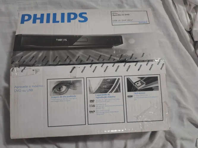 DVD Player Philips DVP2850 com USB - Zerado na Caixa (Aberto só para Testar)