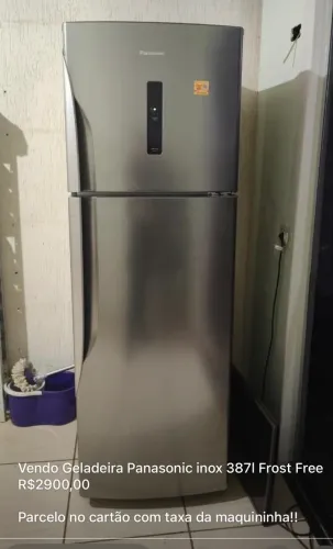 Geladeira, 387L grande nova Panasonic inox