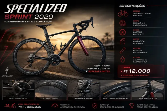 ? SPECIALIZED SPRINT 2020 ? PRONTA PARA O 70.3 ?