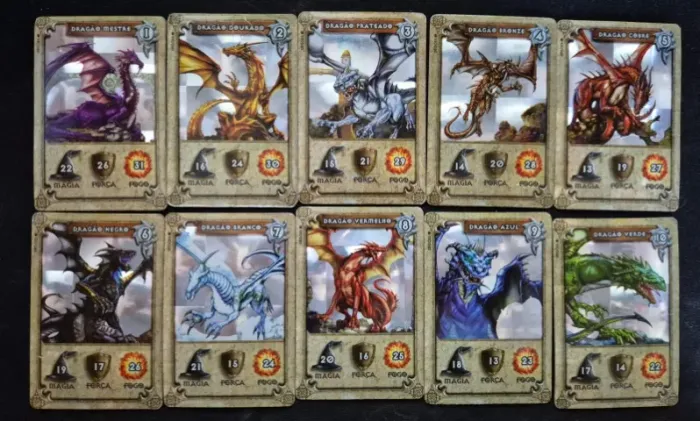 Cartas Dracomania e Mythomania Coleção completa + cromados