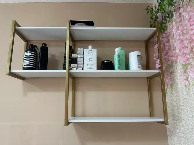 Kit prateleira suspensa industrial estante de ferro