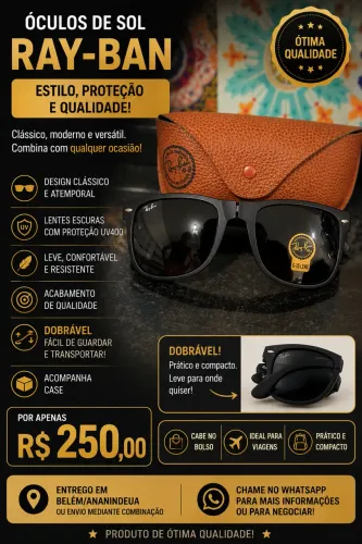 Óculos de Sol Ray-Ban Dobrável (primeira linha)