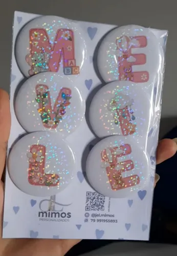 Bottons Personalizados efeito holográfico 