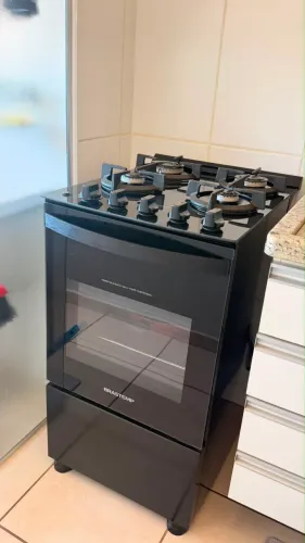 Fogão Brastemp 4 bocas preto