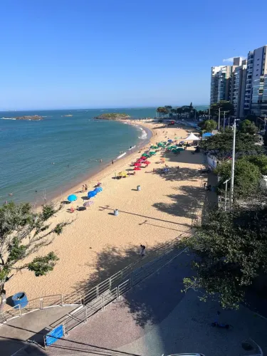 Vila Velha - Apartamento 3 dormitórios Todo mobiliado Na praia Da Costa com Vista panorâmi