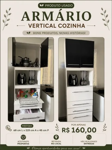 Armário Vertical para Cozinha