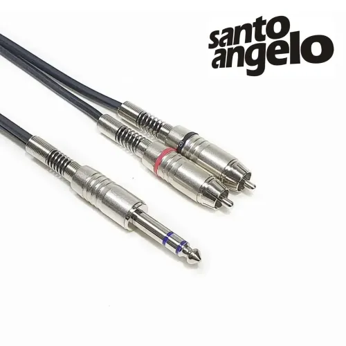 Cabo Y P10 Estéreo Para 2 Rca Santo Ângelo 1 MT