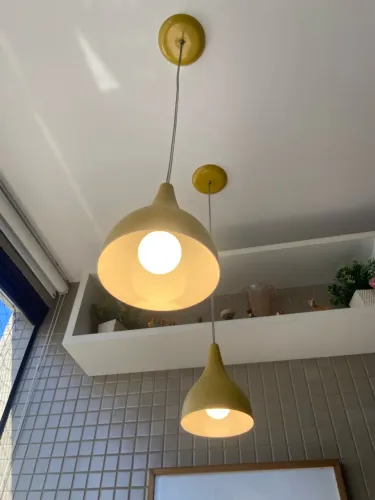 2 luminárias pendente funil