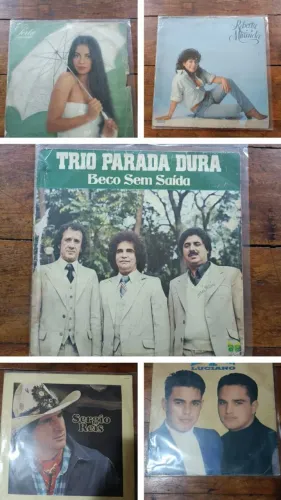 Discos de vinil Lp's caipira sertanejo samba pagode forró axé