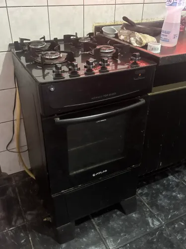 Fogão atlas 4 bocas com mesa de vidro