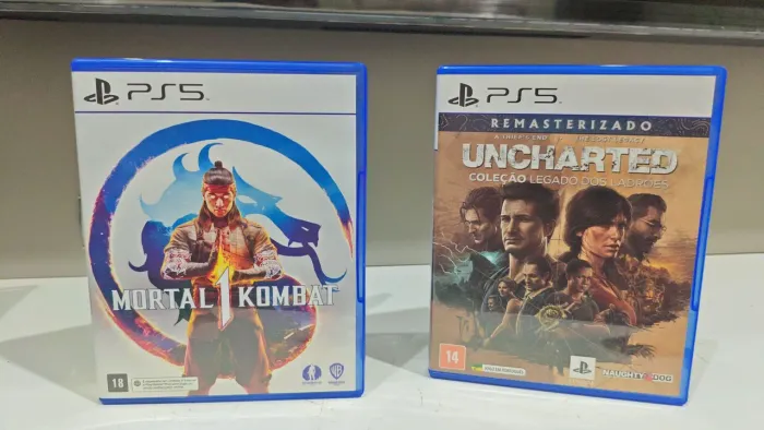 Mortal Kombat 1 e Uncharted PS5