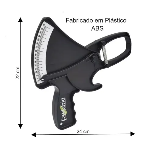Kit adipômetro plicômetro + fita métrica + caneta