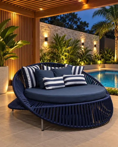 Chaise em corda náutica
