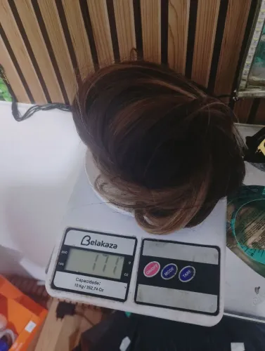 Cabelo humano morena iluminada 45 cm 170 gm