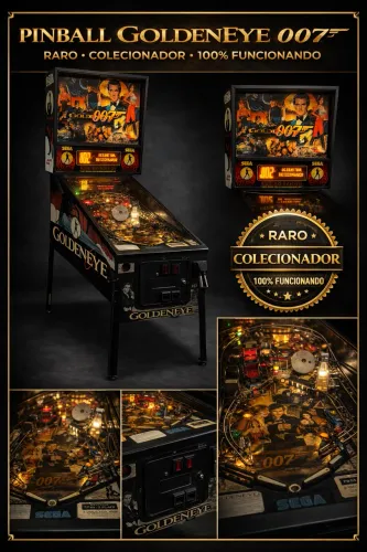 Pinball GoldenEye 007 SEGA - Raro / Colecionador / Estado Impecável