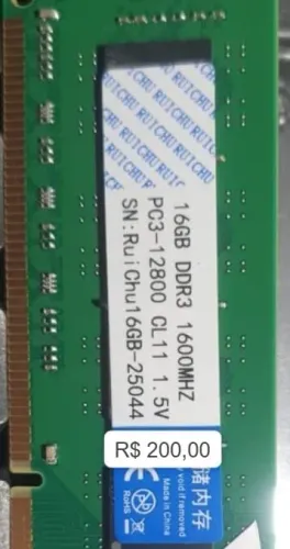 Memoria ddr3 16gb 1600
