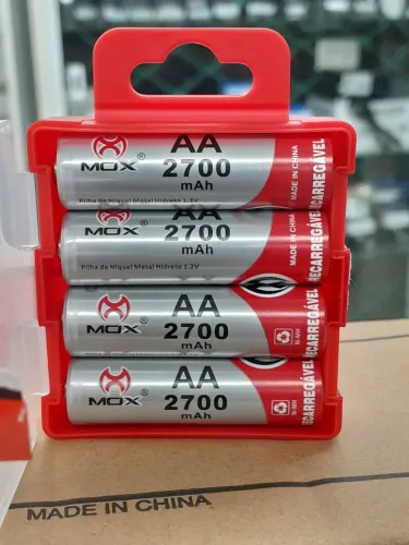 Pilha recarregável MOX 2700MAh 4 unidades original