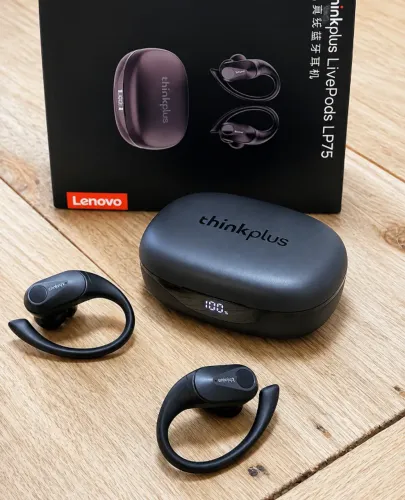 fone de ouvido sem fio lenovo lp75 - pronta entrega