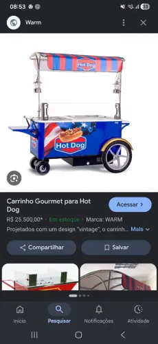 Vendo carrinho de cachorro quente , precisa reforma