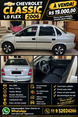 Chevrolet Corsa SED Class.life 1.0/1.0 Flexpower (álcool) 2006