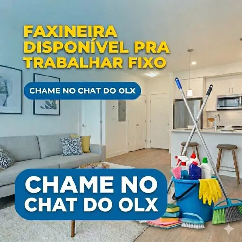 Faxineira fixa disponível 