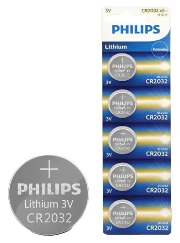 Bateria Cr2032 Philips Cr-2032 com 5 unidades
