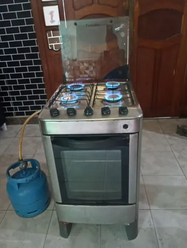 Fogão inox funcionando perfeitamente. Faço a entrega 