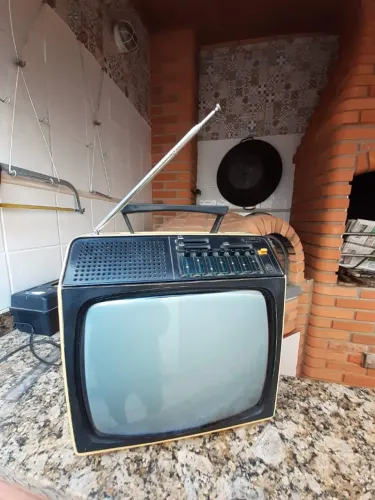 TV portátil Philips 12" Retrô antiga Tubo P&B