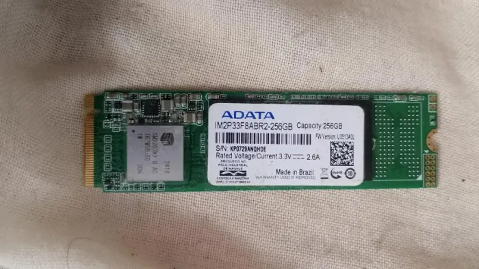 SSD NVMe ADATA 256GB - Alto Desempenho e Excelente Estado