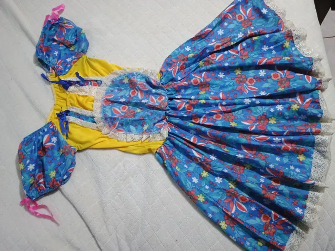 Vestido Caipira - Fantasia- tamanho 10-12