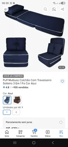 Puff cama 2x1