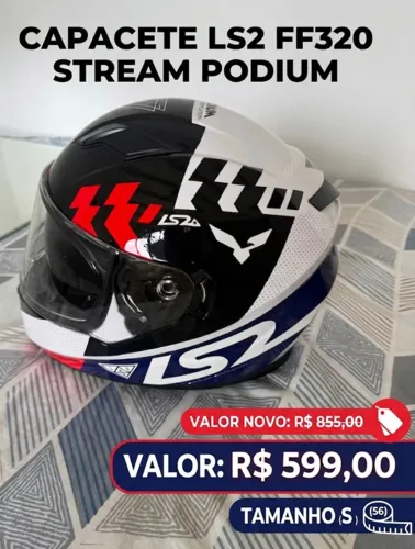 Capacete LS2FF320 Stream Podium - Tamanho S (56)